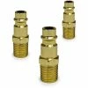 Wolf Uni Hi-Flow 1/4'' BSP Male Adaptors - Pack Of 3
