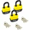 Wolf Heavy Duty 50mm Padlock - Pack Of 3